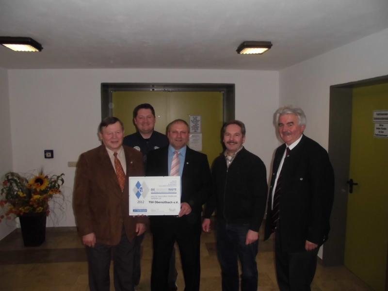 Silberne Raute an TSV Obersüßbach Silberne Raute an TSV Obersüßbach